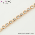 75322 Xuping elegantes senhoras jóias artificiais gemstone 18k banhado a ouro pulseira